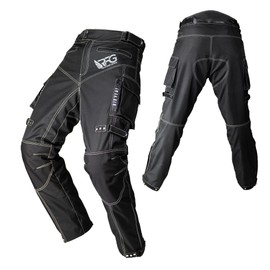 RFG Motorcycle Pants – Waterproof Cordura Fabric - Riding Pants with Armor Zippers & Double Stitching - 38 x 32 Black
