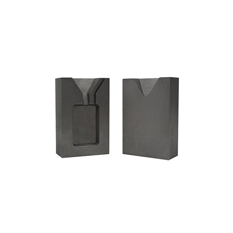 2 Troy Ounce Gold Rectangular Two Part Split Graphite Ingot