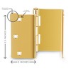 Handicap Brass Expandable Door Hinges - Offset Hinges for Doors