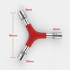 Y-Shaped 3 Way Wrench Portable Lightweight Steel Chrome Plating, Y-Type