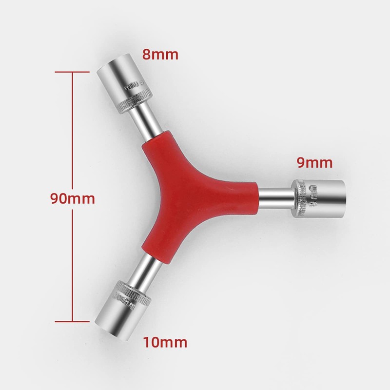 Y-Shaped 3 Way Wrench Portable Lightweight Steel Chrome Plating, Y-Type