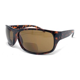 The Rio Bifocal Sun Reader Sport & Wrap-Around Reading Sunglasses + 2.00 Tortoise with Amber Lens