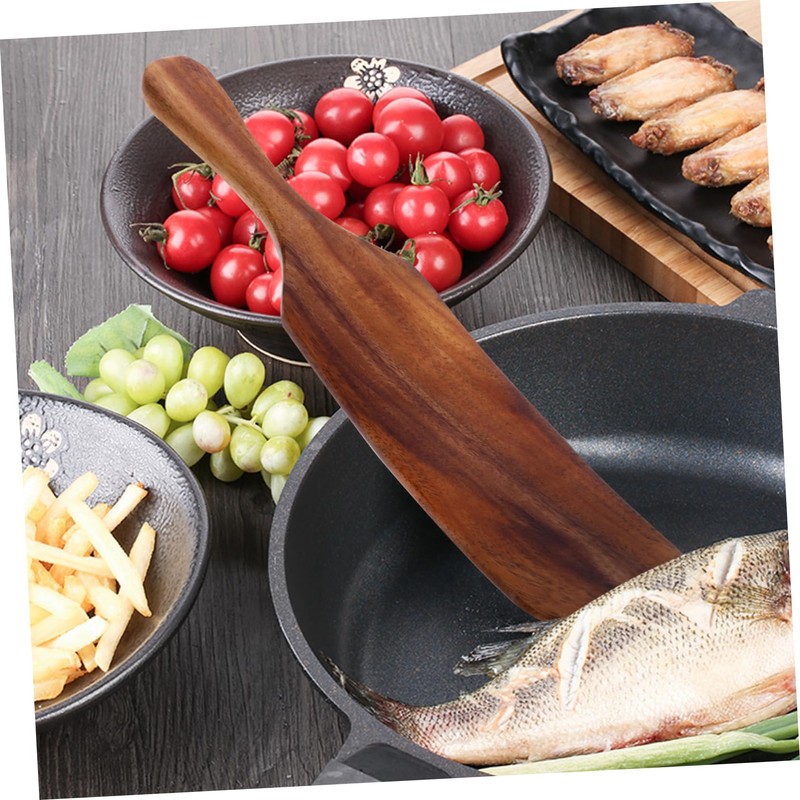 Hemoton Wooden Spurtles Wood Spatula Slotted Spurtle Stirring Spatula Wooden