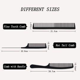 URAQT Hairdressing Combs Set, 3pcs Hair Combs Hair Brushes, Pin Tail Comb, Anti Static Fine Tooth Cutting Comb Professional Salon Styling Comb