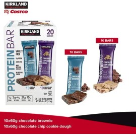 Barras De Proteína 20pzs Kirkland Signature Full Sabor Chocolate                                                                                      