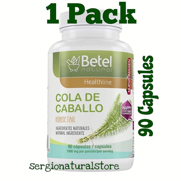 Cola de Caballo Horsetail Herbal Betel Natural 90 Capsules 1000 mg per Serving