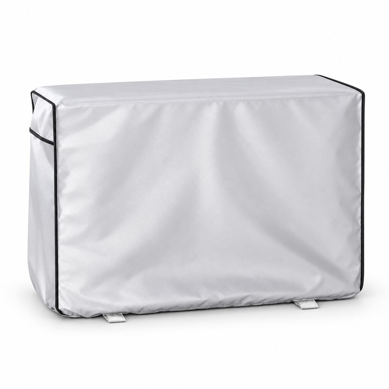 Silver 600D Oxford Outdoor Air Conditioner Cover, Full-Wrap Waterproof Weather