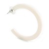 White Glossy Acrylic Hoop Earrings/45mm Diameter/Latest Hoop Earring Trends