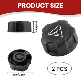 2Pcs Radiator Caps, Coolant Cap for Ford Fiesta, Radiator Coolant Reservoir Cap, Radiator Expansion Water Tank Cap, Ideal for Engine Cooling System