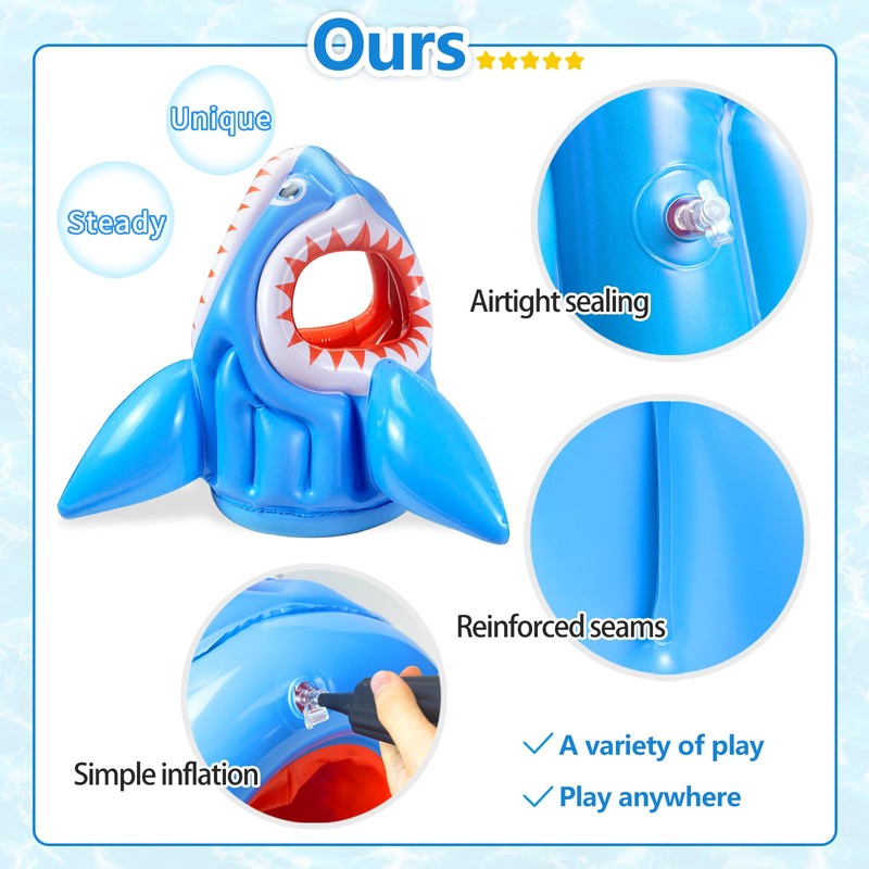 Kids Pool Toys,3-In-1 Inflatable Pool Float Set,Toddler Indoor Outdoor Water