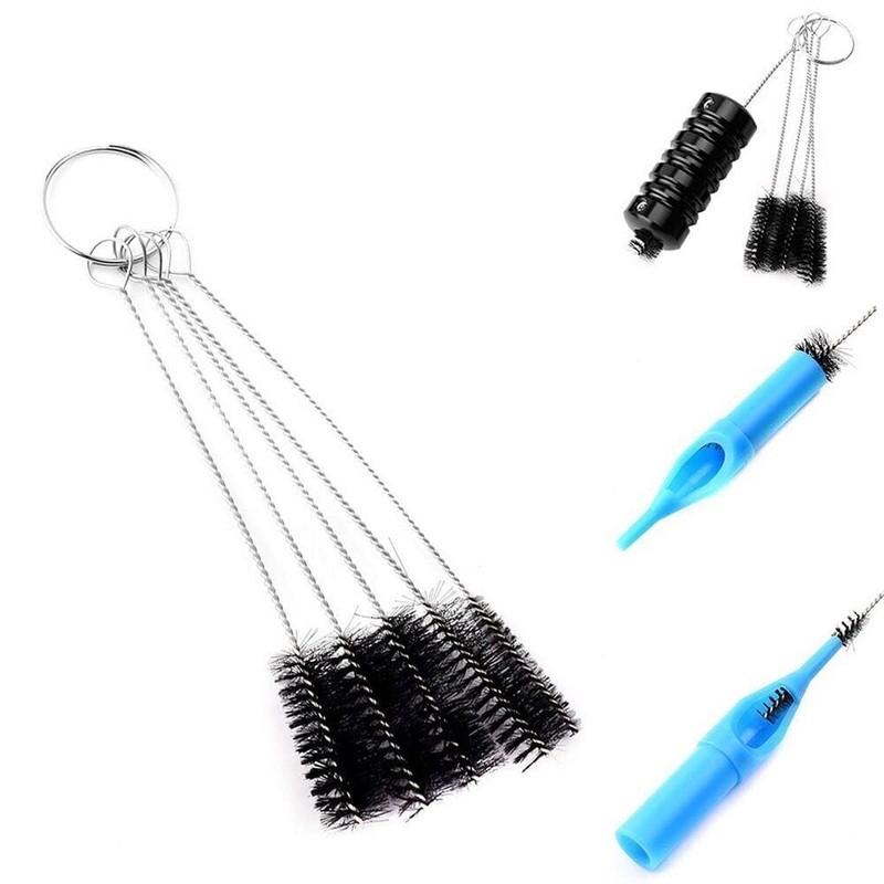 Round Pipe Tube Wire-Brush Set of 5 Brushes on Ring