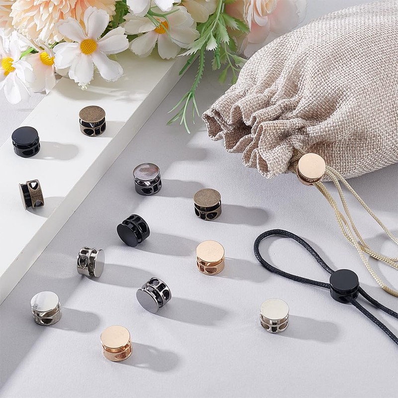 PH PandaHall Pack of 40 5 Colours Toggle Stoppers Cord