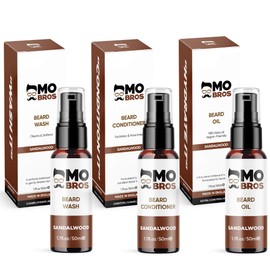 Beard Wash, Conditioner & Oil Pack | Cleanse | Soften Beards | Moisturise | 50ml (Sandalwood)