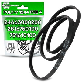 V-belt washing machine for drum Poly-V 1244 PJE 4 with original code 24663000200 2816750100 751610100 for Beko for Blomberg for Arcelik for Smeg ONIX TECH