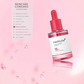 MEDICUBE TXA Niacinamide 15 Serum, Sérum Facial Coreano con 15% TXA + Niacinamida, para Luminosidad, Tono Desigual y Marcas Visibles, 30 ml
