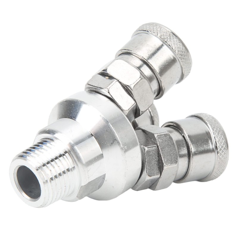 Kadimendium 3 Way Quick Coupler Quick Connect Air Hose Splitter