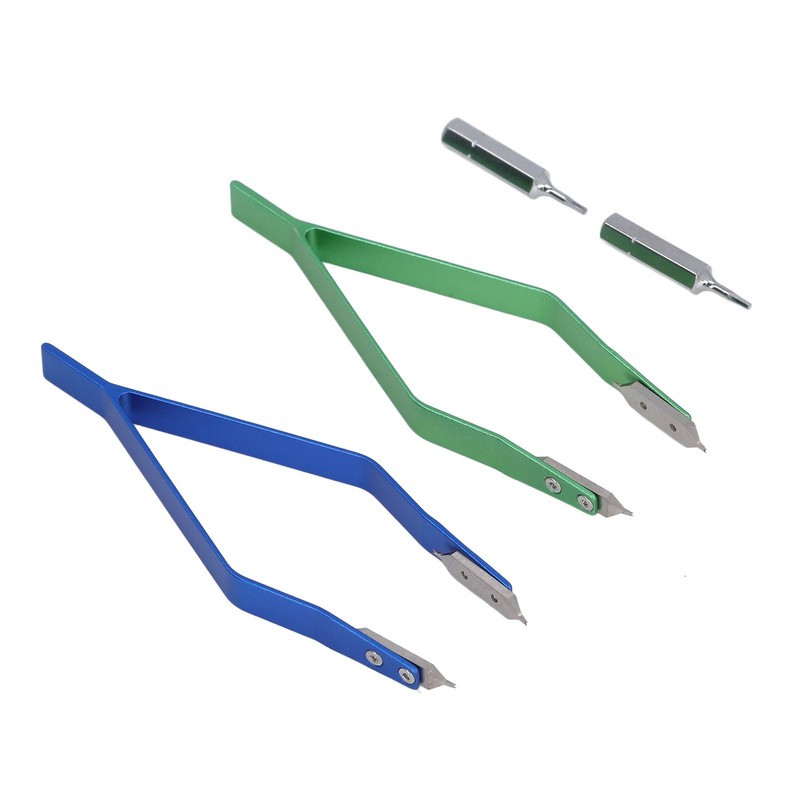 2PCS V Shape Spring Bar Tweezers Professional Alloy Steel Watch