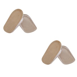 Baluue 2pcs Heightening Half Insole Invisible Foot Cushion Absorption Gel Pad for Comfort Support Apricot Anti- -day Wear Forefoot Cushioning