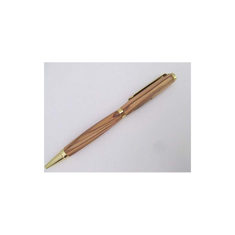 Handmade Ballpoint Pen Handcrafted Bethlehem Olive Wood With Wooden Jerusalem