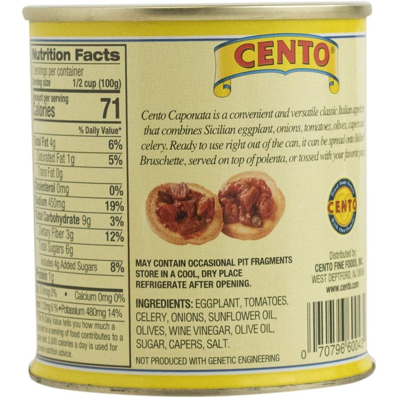 Cento Caponata Eggplant Appetizer, 7.0 Ounce