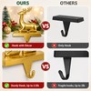 2PCS Christmas Stocking Holders for Mantle, Stocking Hangers for Mantel