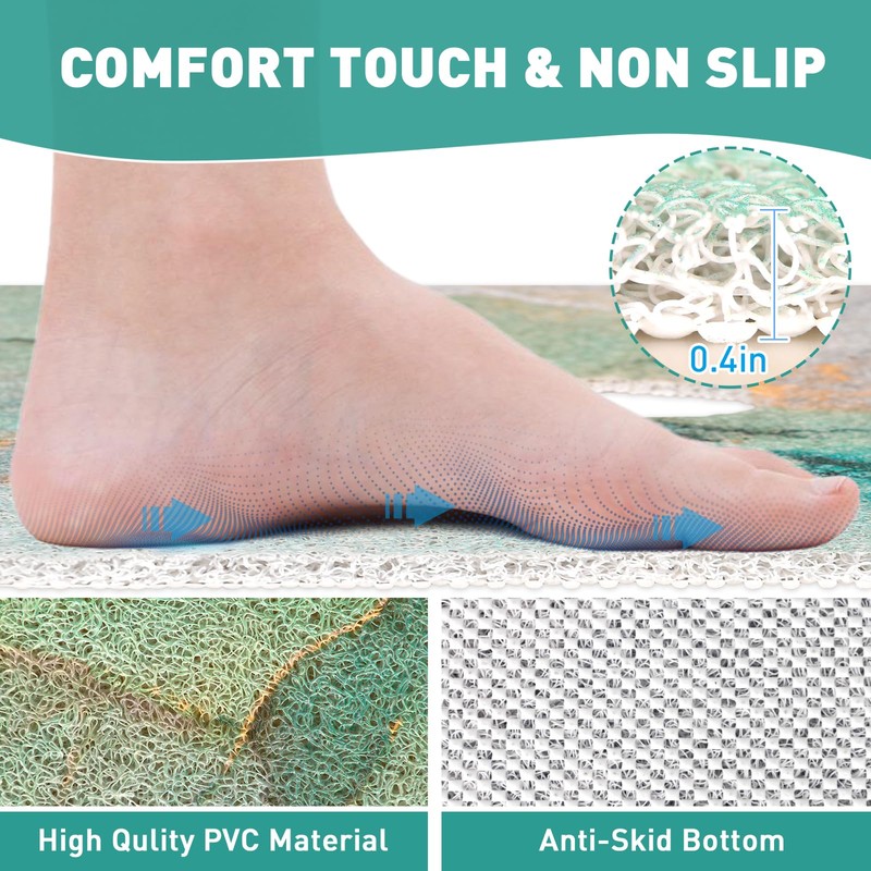 Square Shower Mat Non Slip: 32 x 32 Inch Extra