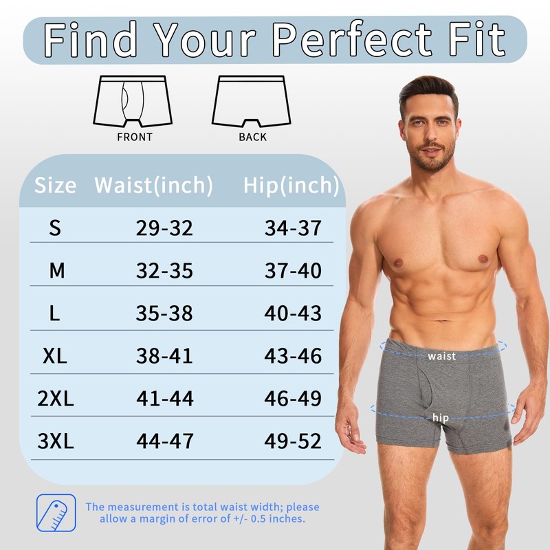 ShieldEase Washable Incontinence Underwear for Men - Cotton Urinary Leakproof