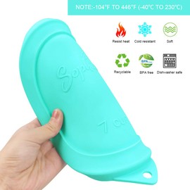 Sophico Round Silicone Storage Cover Lids Replacement for Anchor Hocking and Pyrex 7402-PC 6/7 Cup Glass Bowls (Container not Included) (Mint - 1 pack)