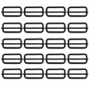 BIKICOCO hebilla metálica de ajuste deslizante tri-glides, 1-1/2 x 5/8