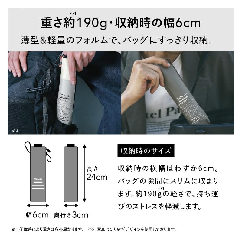 Wpc. IZA Men's Sunny and Rainy Umbrella [100% Light Blocking