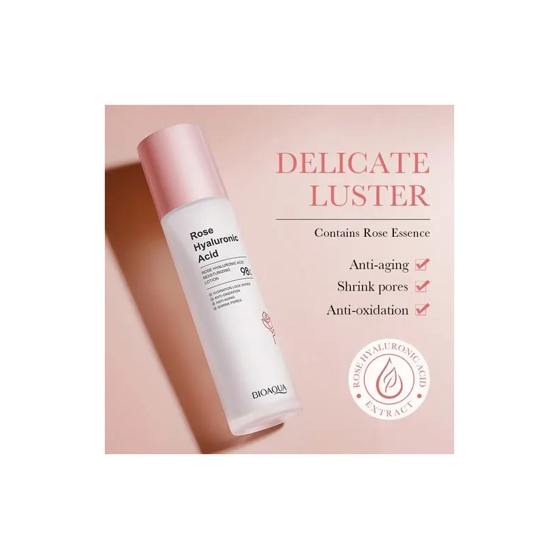 Tónico Facial, Esencia Rosas+acido Hialurónico, Hidratante