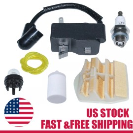 For HUSQVARNA Ignition Coil Air Filter Kit For HUSQVARNA 445 450 JONSERED 2245 2250 504571401