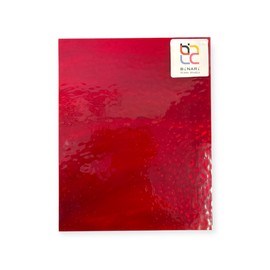Wissmach Stained Glass Sheet: Copper Red English Muffle (8"x12"-1 Sheet) | Curated by BiNARi Glass Studio