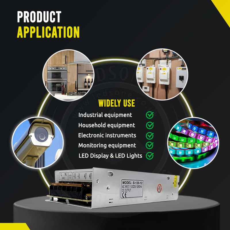 Universal Switching Power Supply Regulated Transformer IP20 DC12V LED Driver