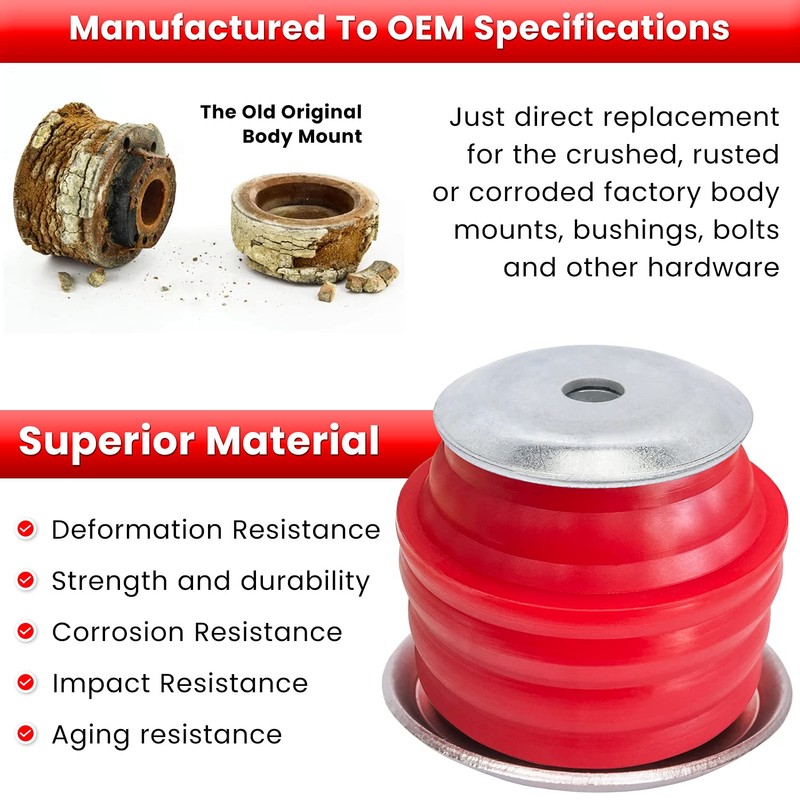 KF04060BK Body Mount Bushing Kit for Ford F250 F350 Super