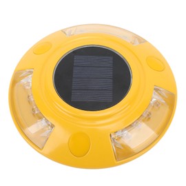 Solar Dock Light Driveway Marker Road Stud Lights IP68 Waterproof Auto On Sensor Warning Pathway Sidewalk Step Lights Red Light