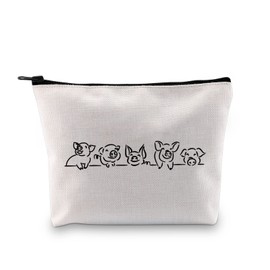 Cute Pigs Makeup Bag Pig Lover Gift Animal Lover Zipper Pouch Gift for Pig Farmer Pig Gifts for Women (Pigs Makeup Bag ca)