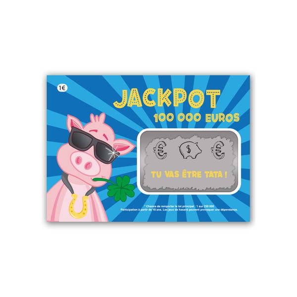 Joli Coon Jackpot Lotteria Pregnancy Announcement Tata – Tu vas être Tata – Ticket to Scratch Pregnancy Announcement Tata