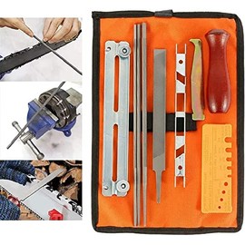 Hinevey Chainsaw Set of 10, 3 Round Files, 0.16 inch (4.0 mm), 0.19 inch (4.8 mm), 0.2 inch (5.5 mm), Set of 10, Set of 2, Tool Set, Set of 10, Set of 2 (4.0, 4.8, 5.5 mm), Tool Set, Set of 10, Standup, File Holder, File Handle, Depth Gauge, Check Gauge,