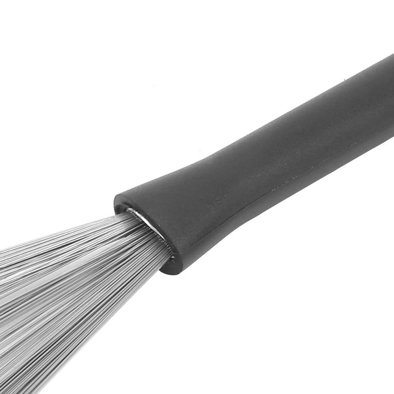 2Pcs Wire Drum Brushes Rubber Handle Jazz Drum Brushes Retractable