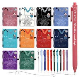 Jetec 20 Sets 2025 Nurse Appreciation Gift Thank You Gifts for Medical Nursing Assistants Inspirational Spiral Notebook Journal with Sticky Note Notepad Ballpoint Pen Bulk for Nurse Coworker Doctor