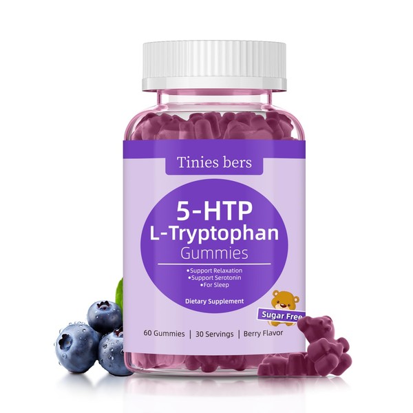 L-Tryptophan Gummies 500mg, 5-HTP 200mg for Adults & Kids, Boost