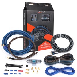 TOPSTRONGGEAR 8 Gauge Amp Kit CCA Car Audio Amplifier Wiring Kit with RCA Cables, 60A Fuse, 20ft Power Cable – 8 AWG Complete Amplifier Subwoofer Installation Kit for Car, Truck, Marine Stereo Systems
