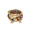 FAOSCI Boho Bracelets for Women, 4 Pcs Women Wood Beaded