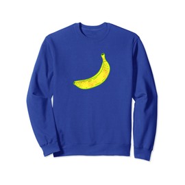 Funky Pink Maximalist Ironic Banana Fruit Y2K Aesthetic 80s Sweatshirt