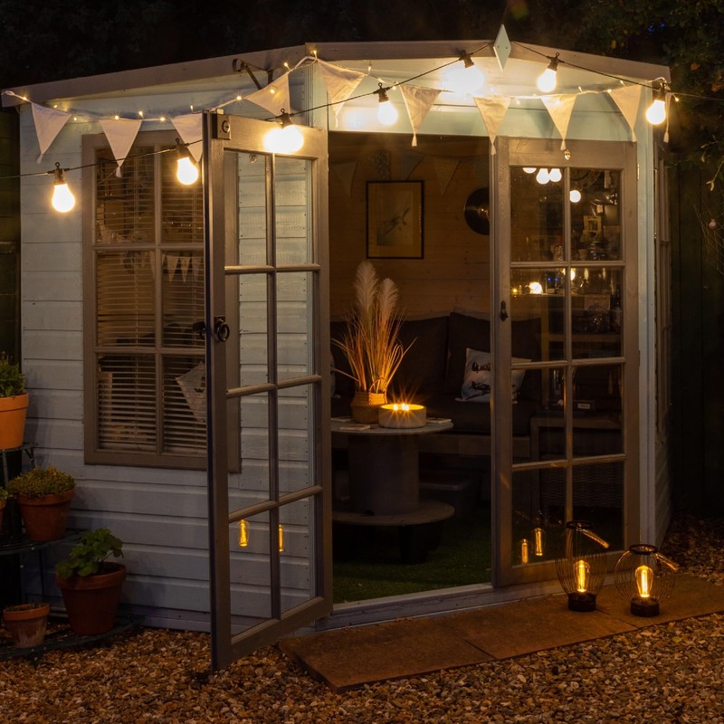 Noma Solar Tasselled Bunting, 2.9 m (Pack of 1), White
