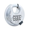 FJM Security SX-790 4-Dial Combination Disc Padlock, Chrome - 4