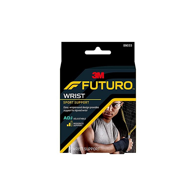 Futuro Sport Reversible and Adjustable Black Wrist Support 1 Pack