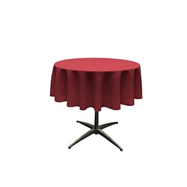 FunFlags TCpop51R-CranberryP28 Polyester Poplin Tablecloth44; Cranberry - 51 in. Round