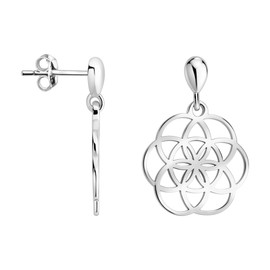 SOFIA MILANI - Women's Earrings 925 Silver - Flower Ornaments Earrings, Sterling Silver, No Gemstone